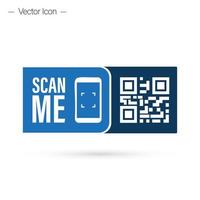 qr code voor betaling. qr code voor smartphone. geïsoleerd vector illustratie. opschrift scannen me met smartphone icoon