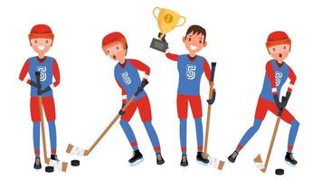 ijs hockey Mens speler vector. sport- concept. atleet in actie. tekenfilm karakter illustratie vector