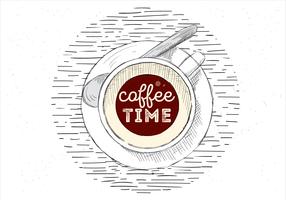 Gratis Hand getrokken Vector kopje koffie illustratie