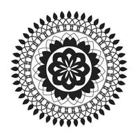 mandala ontwerp decoratief patroon decoratie sneeuwvlok Aan zwart bloem patroon ontwerp vector