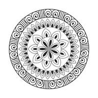 mandala ontwerp decoratief patroon decoratie sneeuwvlok Aan zwart bloem patroon ontwerp vector