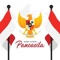 gelukkig verjaardag pancasila dag ontwerp sjabloon vector