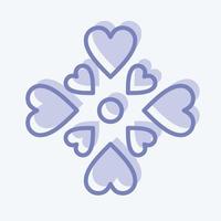 icoon liefde. verwant naar vrijwilligerswerk symbool. twee toon stijl. helpen en steun. vriendschap vector