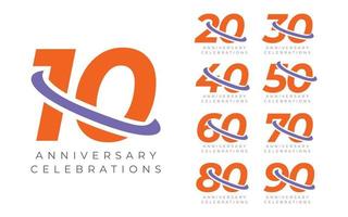 verjaardag vieringen logo ontwerp sjabloon vector