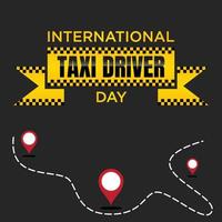 Internationale taxi bestuurder dag sjabloon ontwerp voor element ontwerp vector