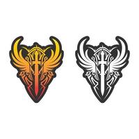 spartaans en gladiator helm logo icoon ontwerpen vector reeks