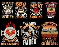 bbq vector t overhemd ontwerp bundel vrij, barbecue t overhemd bundel, grafisch, illustratie