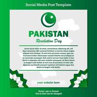 Pakistan resolutie dag voor poster banier post sjabloon modern creatief vector illustratie ontwerp