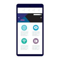 model, concept website ontwikkeling in smartphone vector