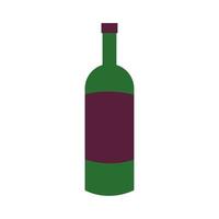 fles van wijn, in wit achtergrond vector
