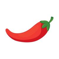 Chili peper groente in wit achtergrond vector