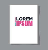 zakelijke identiteit branding model, mockup met boeken van covers wit, Purper en roze kleur vector