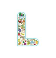 voedsel en drinken collage icoon reeks van brief ik. vector reeks van essentieel allergenen en eetpatroon lijn pictogrammen. bewerkbare voedsel icoon set.