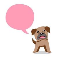 stripfiguur hond met tekstballon vector