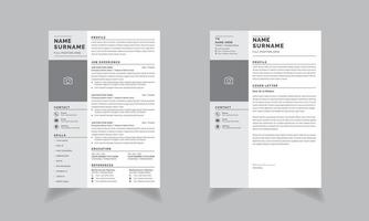 elegant CV hervat lay-out minimalistische gemakkelijk vector hervat