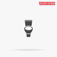 toilet vlak vector icoon. glyph stijl teken. gemakkelijk hand- getrokken illustraties symbool voor concept infografieken, ontwerpen projecten, ui en ux, website of mobiel sollicitatie.