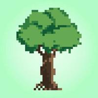 reeks van groen pixel bomen, computer grafisch vector