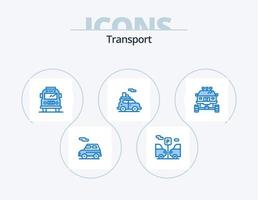 vervoer blauw icoon pak 5 icoon ontwerp. . . vervoer. vervoer. auto vector