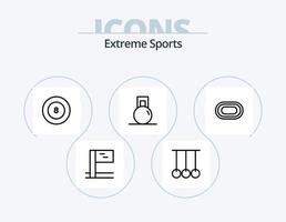 sport lijn icoon pak 5 icoon ontwerp. sport. Olympisch. vlag. atleet. voetbal vector
