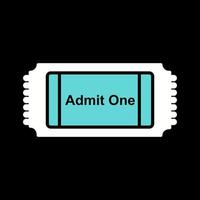 film ticket vector icoon