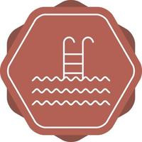 mooi zwemmen zwembad lijn vector icoon