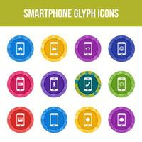 uniek smartphone vector glyph icoon reeks