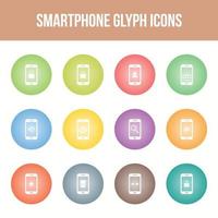 uniek smartphone vector glyph icoon reeks