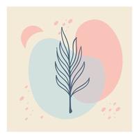 abstract fabriek kunst ontwerp voor afdrukken, omslag, behang, minimaal en natuurlijk muur kunst. botanisch muur kunst vector. tropisch gebladerte lijn kunst tekening met abstract vormen. vector illustratie