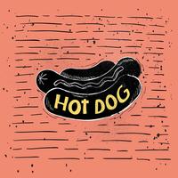 Hand getrokken Vector hotdog illustratie