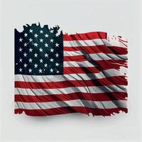 realistisch abstract vlag van Amerika, land onafhankelijkheid dag, nationaal tradities - vector