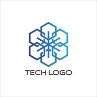 tech logo ontwerp vector