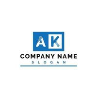 ak logo ontwerp. ak brief logo icoon vector illustratie - vector