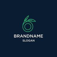 eco bladeren logo icoon ontwerp sjabloon brief O vector