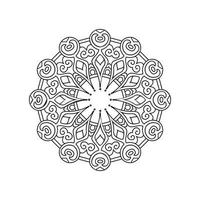zwart en wit bloem mandala ontwerpen vector