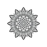 zwart en wit bloem mandala ontwerpen vector