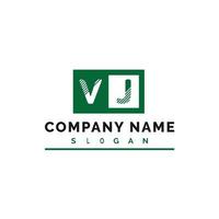 vj brief logo ontwerp vector