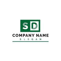 sd brief logo ontwerp vector
