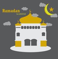 illustratie van een gebouw moskee Ramadan kareem. vector