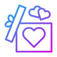 geschenk helling Purper Valentijn illustratie vector en logo icoon nieuw jaar icoon perfect.