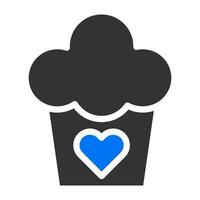 taart solide blauw grijs Valentijn illustratie vector en logo icoon nieuw jaar icoon perfect.