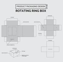 verkleinen Product verpakking ontwerp roterend ring doos vector