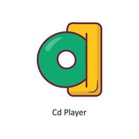 CD speler vector gevulde schets icoon ontwerp illustratie. gaming symbool Aan wit achtergrond eps 10 het dossier