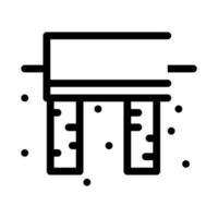 houten fundament icoon vector schets illustratie
