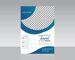 tours of reizen folder sjabloon ontwerp vector