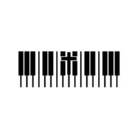 piano met christen kruis religieus koor muziek- logo vector