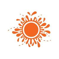 sappig zon plons oranje fruitig positief energie logo vector