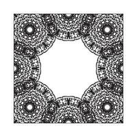 hand getekende frame met mandala. decoratie in etnische oosterse doodle ornamenten. vector