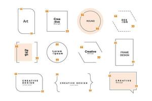 gemakkelijk en schoon kopiëren ruimte ontwerp. minimaal lijn kunst ontwerp voor tittel, bubbel tekst en hoogtepunt vector