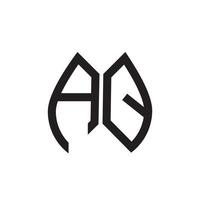 aq brief logo ontwerp.aq creatief eerste aq brief logo ontwerp . aq creatief initialen brief logo concept. vector