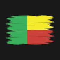 Benin vlag borstel vector